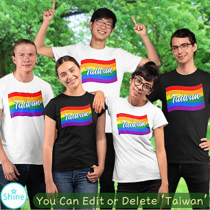 T-shirt Drapeau arc-en-ciel Taïwan Gay pride LGBT LGBT