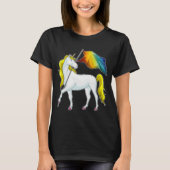 T-shirt Drapeau arc-en-ciel Unicorn (Devant)