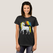 T-shirt Drapeau arc-en-ciel Unicorn (Devant entier)