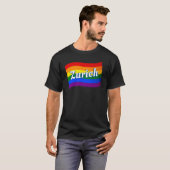 T-shirt Drapeau arc-en-ciel Zurich Suisse Gay pride LGBTQ (Devant entier)
