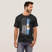 T-shirt Drapeau argentin américain (Devant entier)