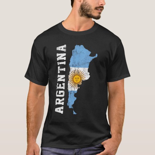 T-shirt drapeau argentin, argentine (Devant)