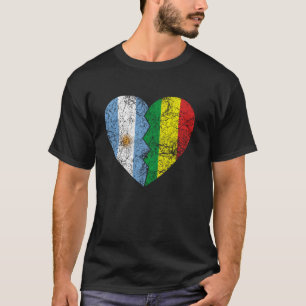 T-shirt Drapeau Argentin Bolivien Cœur Argentine Bolivie