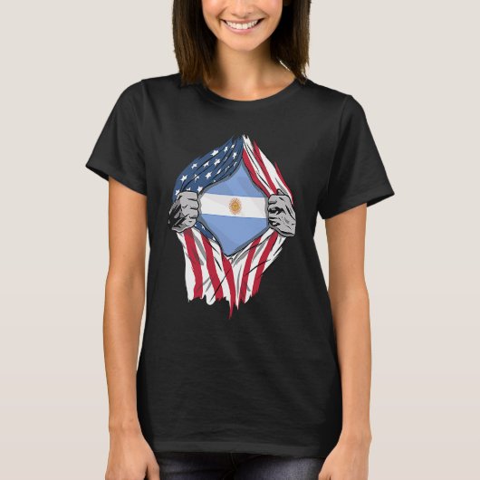 T-shirt Drapeau argentin en Argentine (Devant)