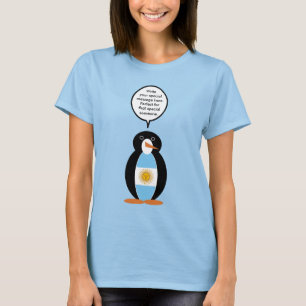 T-shirt Drapeau argentin Ms Penguin parlant