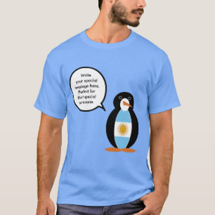 T-shirt Drapeau argentin parlant M. Pingouin Hommes