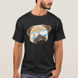 T-shirt Drapeau Argentin Pug Chien Argentine Pochette