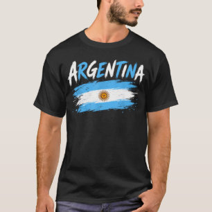 T-shirt Drapeau Argentin Rétro Vintage Argentin