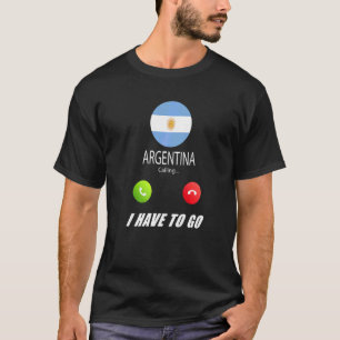 T-shirt Drapeau Argentine Souvenir L'Argentine Appelle Est