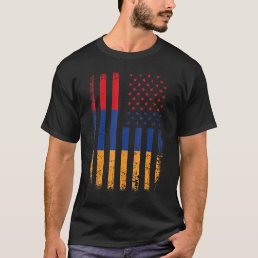 T-shirt Drapeau arménien Arménie Hérite de la fierté améri (Devant)