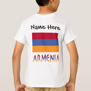 T-shirt Drapeau arménien Arménie Personnalisation noire 