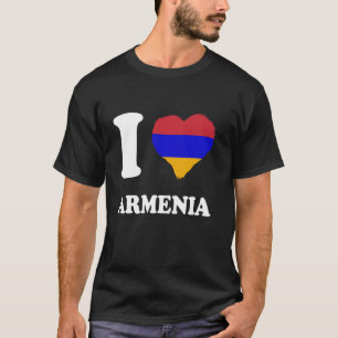 T-shirt Drapeau arménien I Love Arménie Racines arménienne