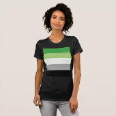 T-shirt drapeau aromantic (Devant entier)