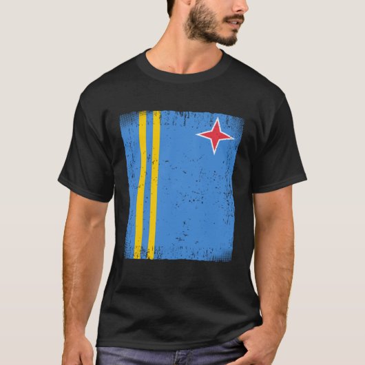 T-shirt Drapeau Arubans Aruba (Devant)