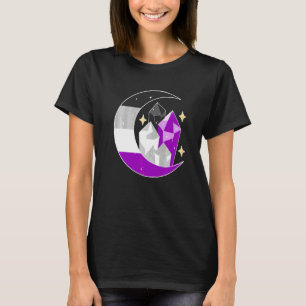T-shirt Drapeau Asexué Croissant Lune Diamant Fierté Asexu