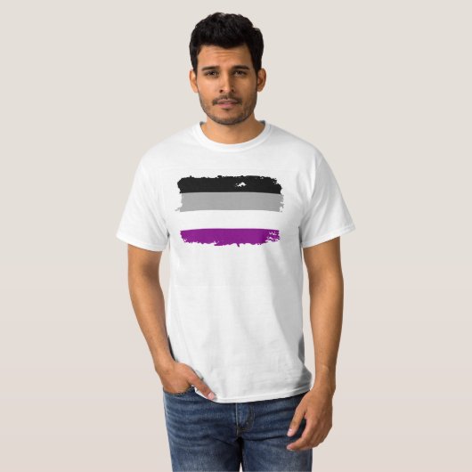 T-shirt Drapeau asexuel de fierté (Devant entier)
