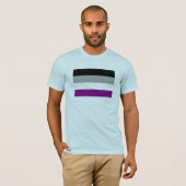 T-shirt Drapeau asexuel de fierté (Devant entier)