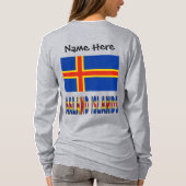 T-shirt Drapeau Ashland Islands Ålander Personnalisé (Dos)