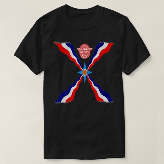 T-shirt Drapeau assyrien Ator Ashurbanipal King (Design devant)