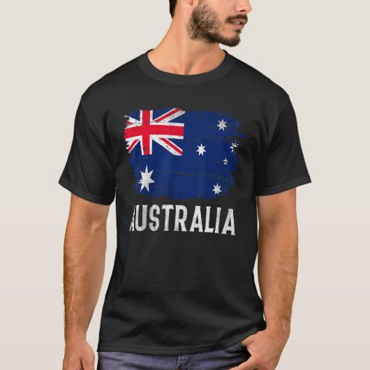 T-shirt Drapeau Australie vintage pour Australien (Devant)