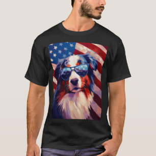 T-shirt Drapeau australien 4 juillet américain