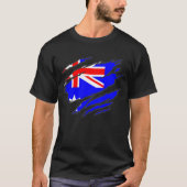T-shirt Drapeau australien à gratter (Devant)