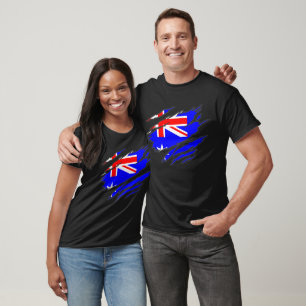 T-shirt Drapeau australien à gratter