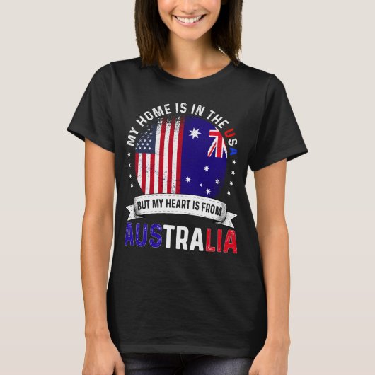 T-shirt Drapeau australien Australian Roties USA (Devant)