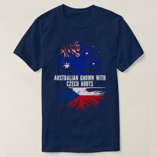T-shirt Drapeau australien aux racines tchèques Australie (Design devant)