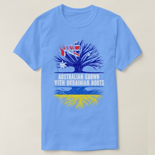 T-shirt Drapeau australien aux racines ukrainiennes (Design devant)