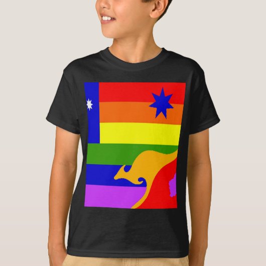 T-shirt Drapeau australien de gay pride (Devant)