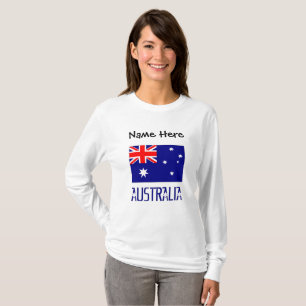 T-shirt Drapeau australien et australien Personnalisé