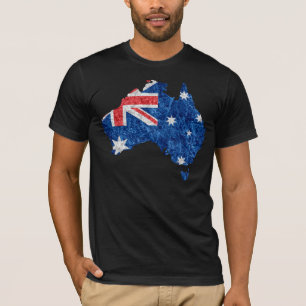 T-shirt Drapeau australien et carte