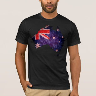 T-shirt Drapeau australien et cartes