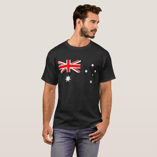 T-shirt Drapeau australien (sans le bleu) (Devant entier)