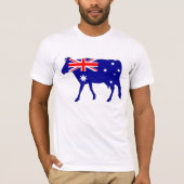 T-shirt Drapeau australien - vache (Devant)