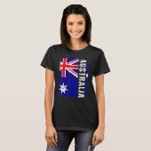 T-shirt Drapeau australien vintage Australie Pride Racines (Devant entier)