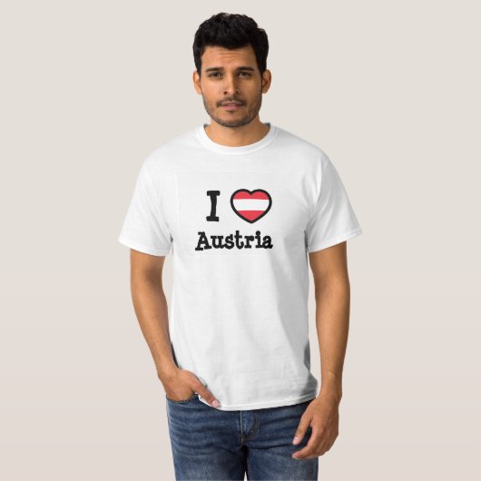 T-shirt Drapeau Autriche (Devant entier)