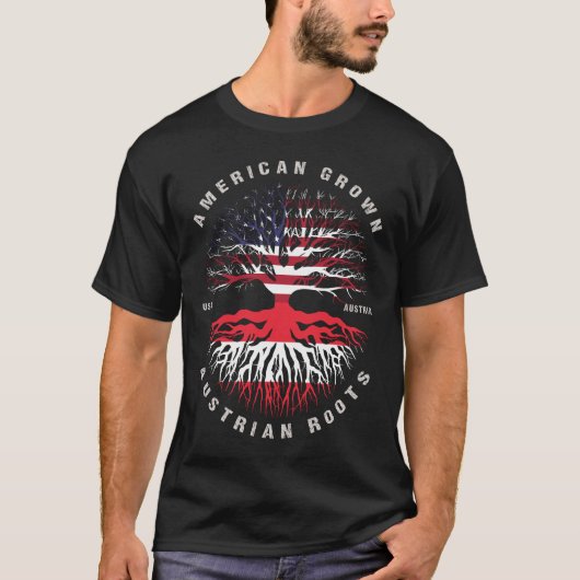 T-shirt Drapeau autrichien américain (Devant)