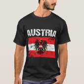 T-shirt Drapeau autrichien Autriche Vienne Aigle T (Devant)
