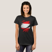 T-shirt Drapeau autrichien déchiré fier (Devant entier)