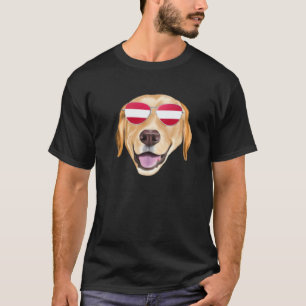 T-shirt Drapeau autrichien Labrador Retriever jaune Chien