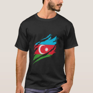 T-shirt Drapeau Azerbaïdjan Griffe Racines Azerbaïdjanaise