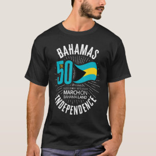 T-shirt Drapeau bahaméen de 50e indépendance des Bahamas N