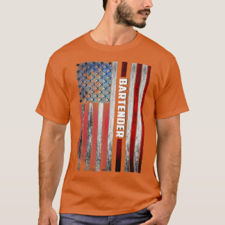T-shirt Drapeau Bartender US