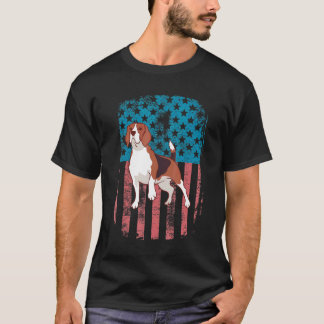 T-shirt Drapeau beagle 4 juillet patriotique américain