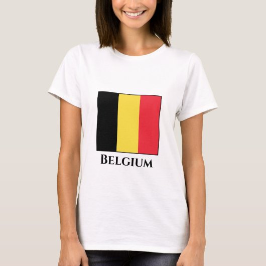 T-shirt Drapeau belge (Devant)