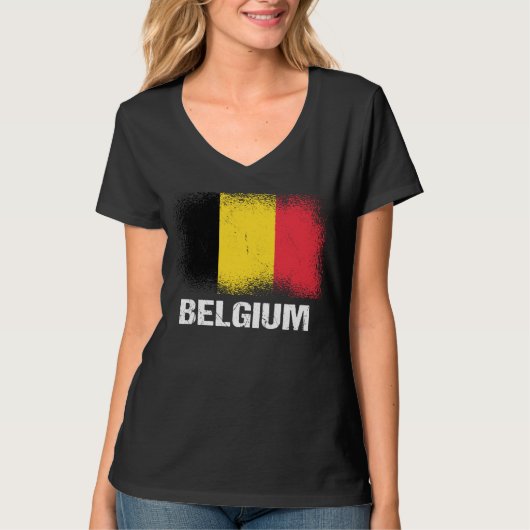 T-shirt Drapeau belge Belgique (Devant)