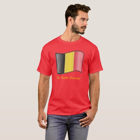 T-shirt Drapeau Belge De Rode Duivels (Devant entier)