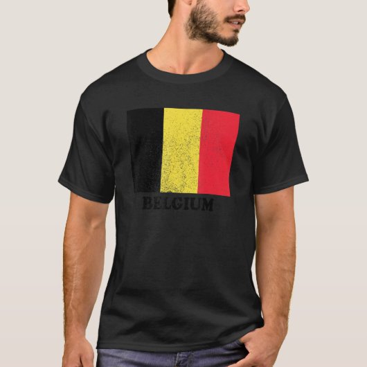 T-shirt Drapeau belge Fierté belge (Devant)